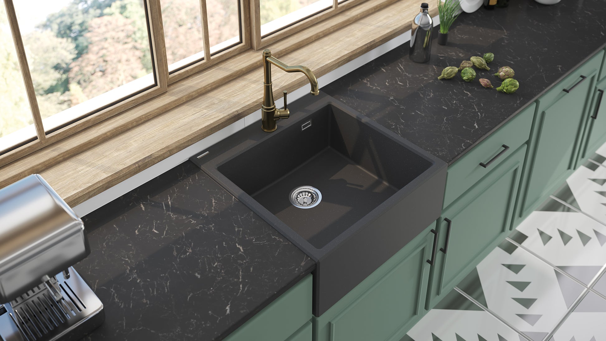 Granite sink, 1-bowl