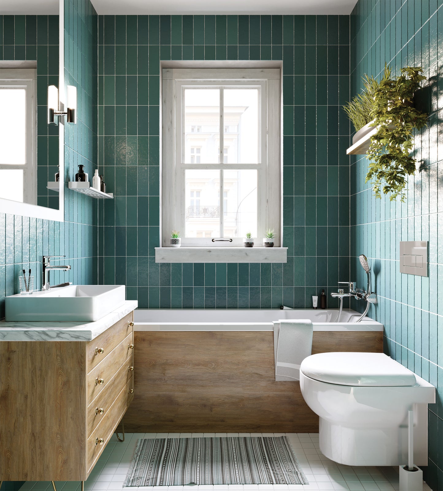 Shower set, with fixed bracket