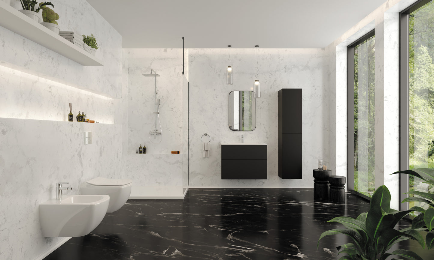 Shower wall, walk-in, 90 cm