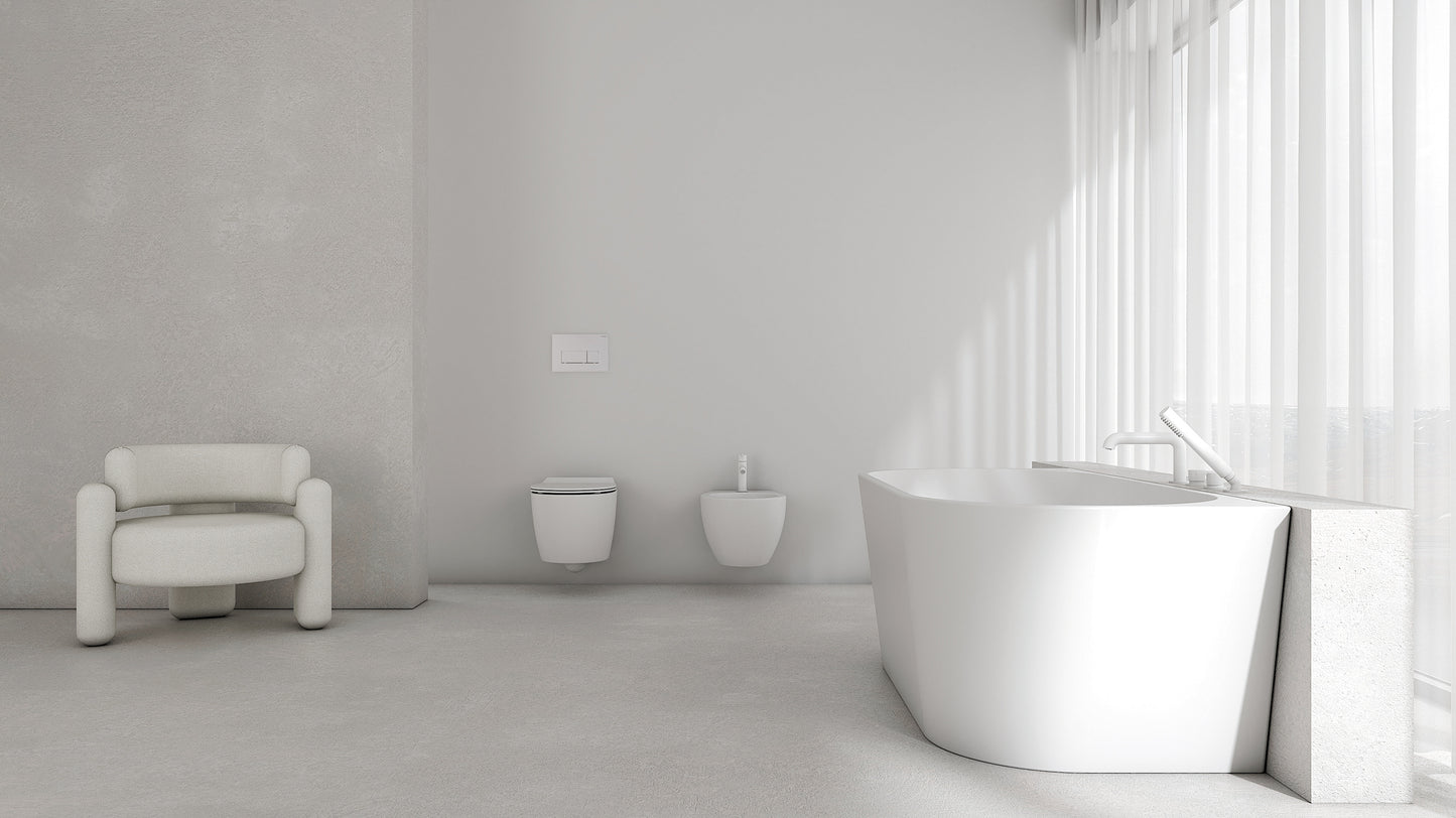 Bidet, wall-mounted