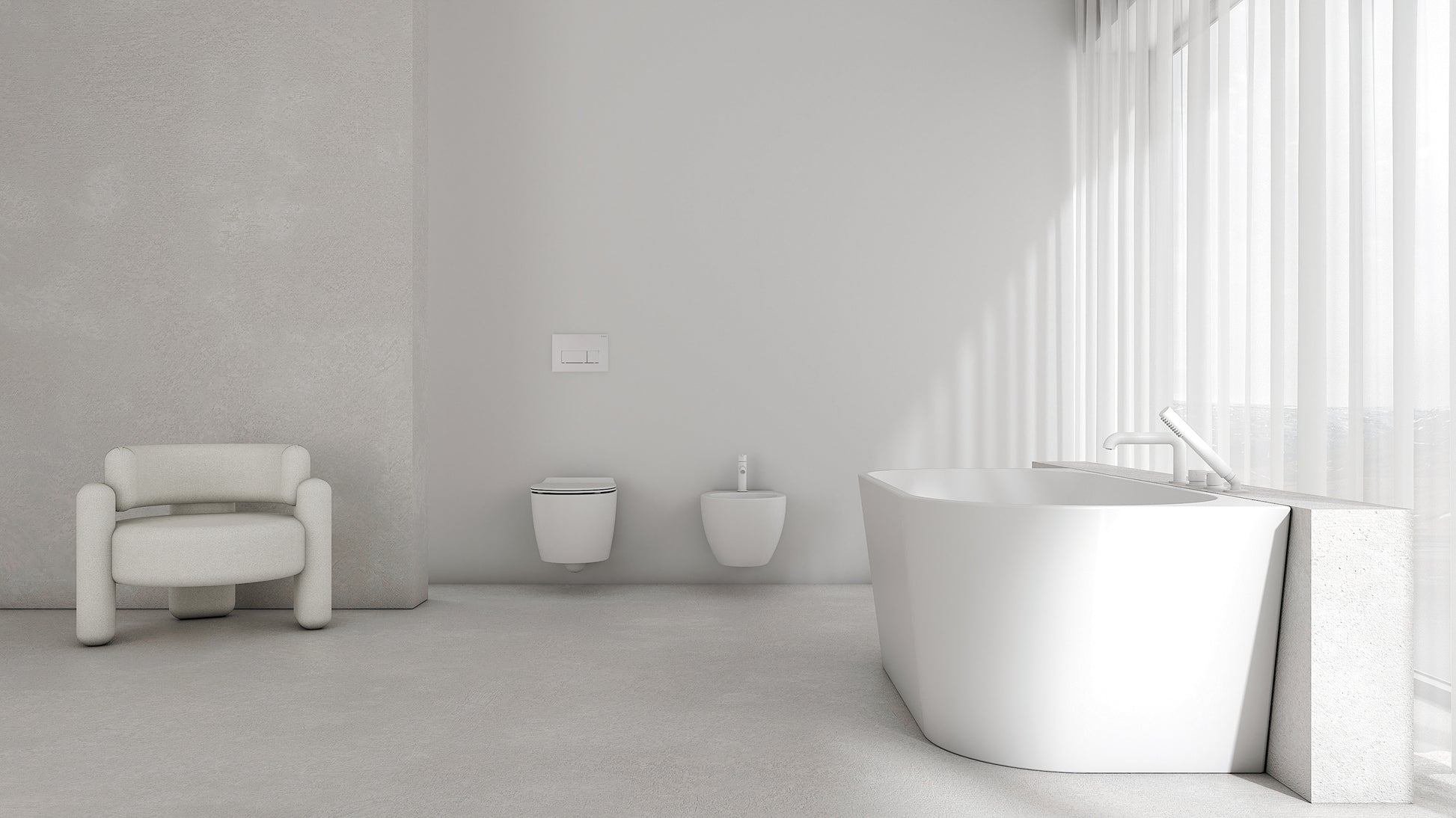 Toilet bowl, with seat, rimless