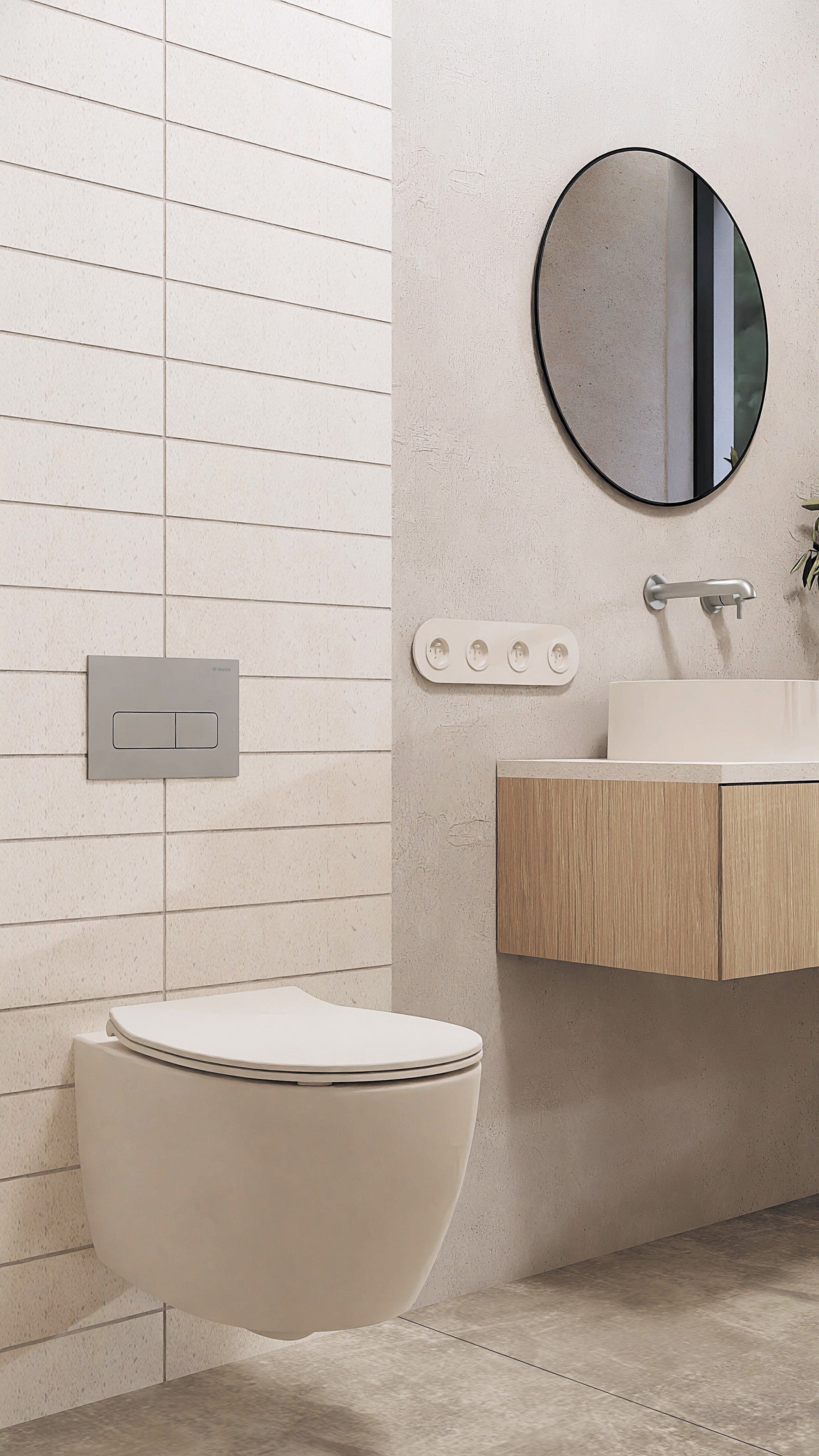Toilet bowl, with seat, rimless