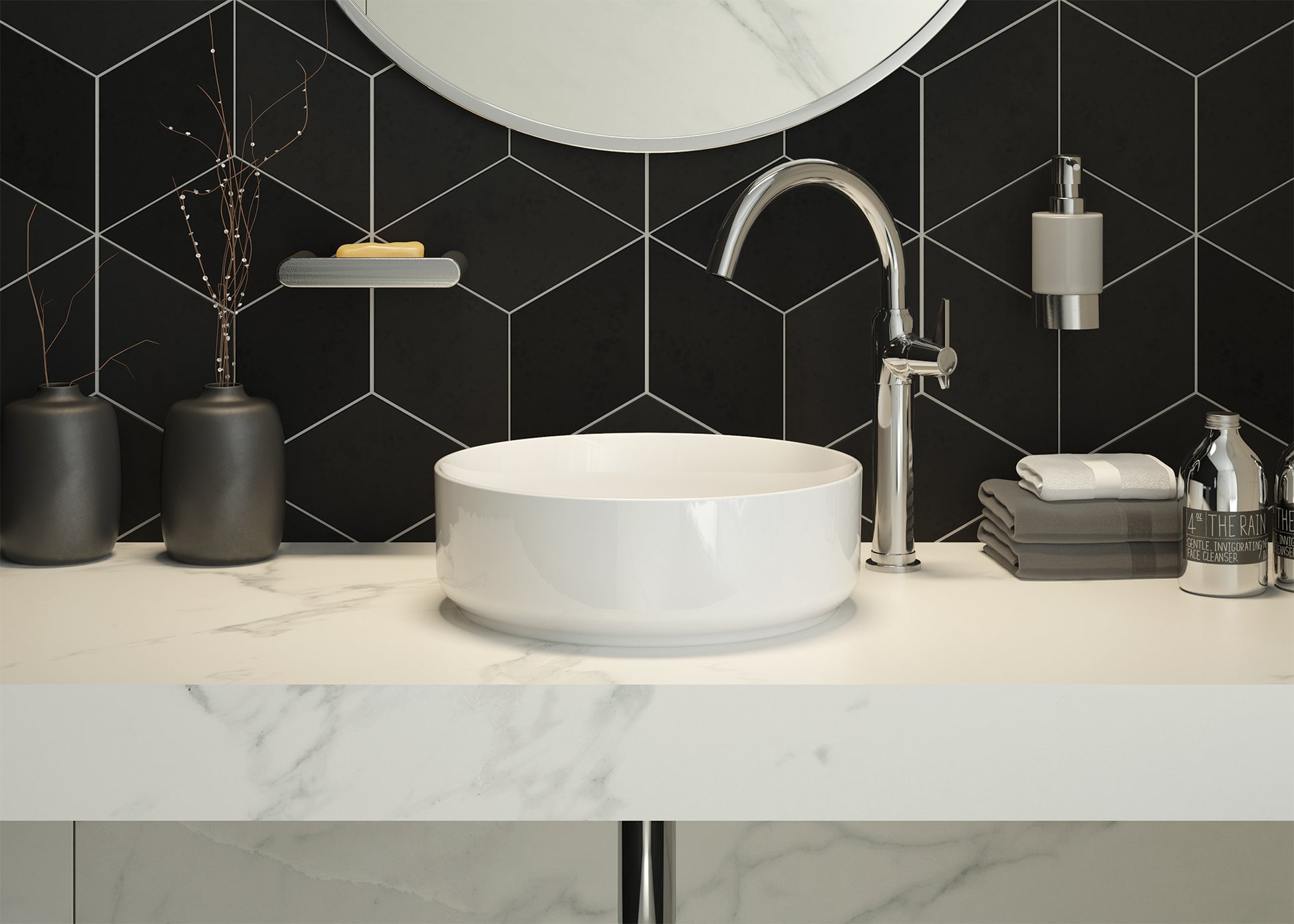 Ceramic washbasin, countertop