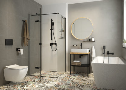 Toilet paper holder, wall-mounted - with shelf