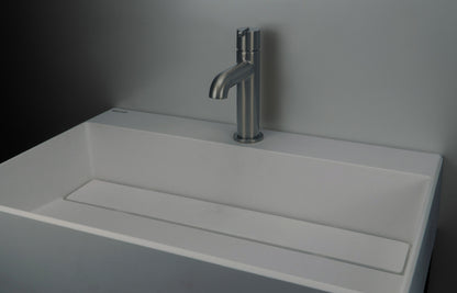 Granite washbasin, countertop, with tap shelf - with cover plate