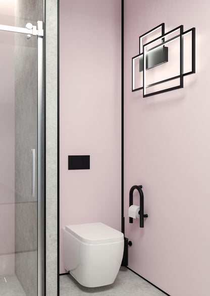 Wall-mounted grab bar, with space for toilet paper - 2in1