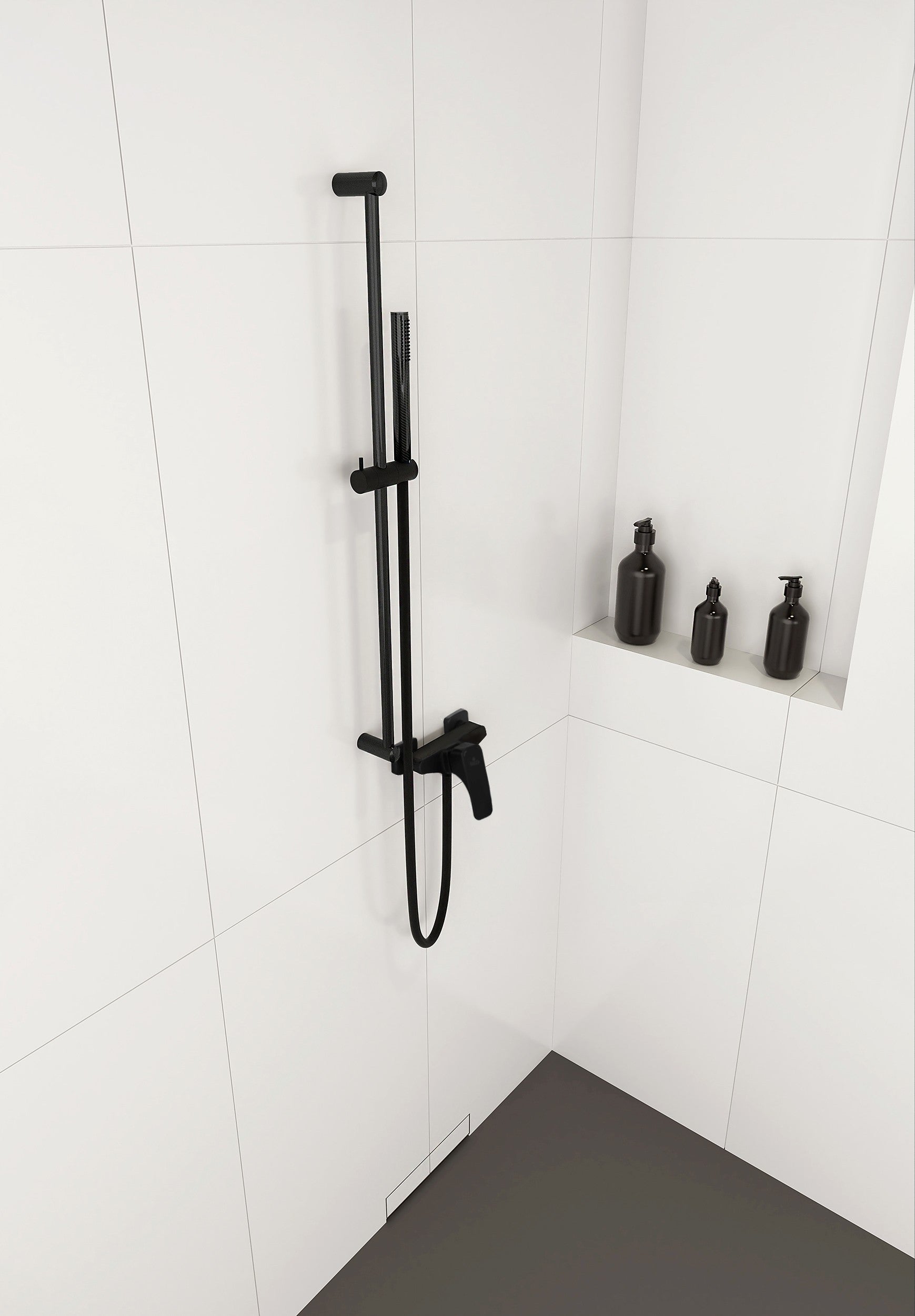 Shower mixer, wall-mounted