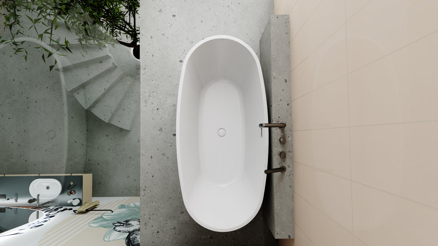 Bath mixer, 4-hole, with shower set