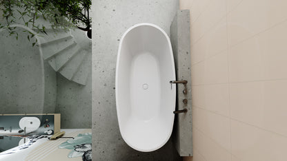 Acrylic bathtub, freestanding, oval - 150 cm