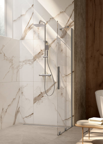 Shower column, with shower mixer, thermostatic