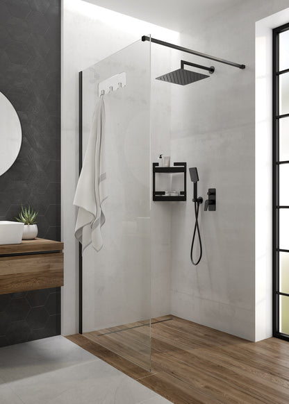 Shower cabin, walk-in, 90 cm