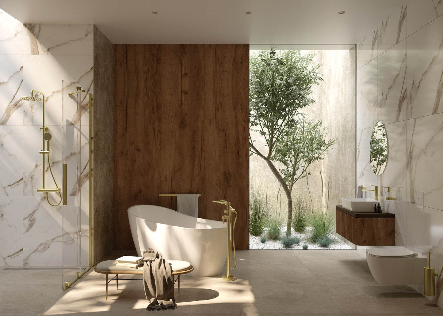 Shower wall, walk-in, 90 cm - sliding