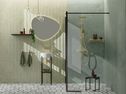 Shower wall / walk-in, Kerria Plus system, 80 cm