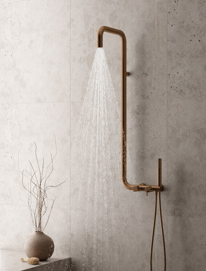 Shower column, with shower mixer