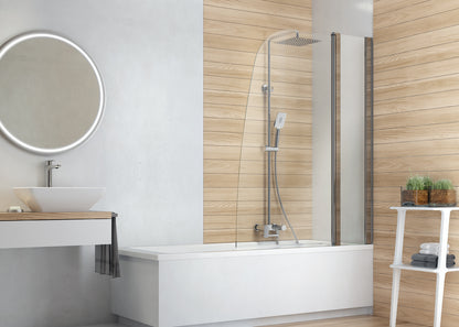 Shower column, with bathtub mixer - movable spout