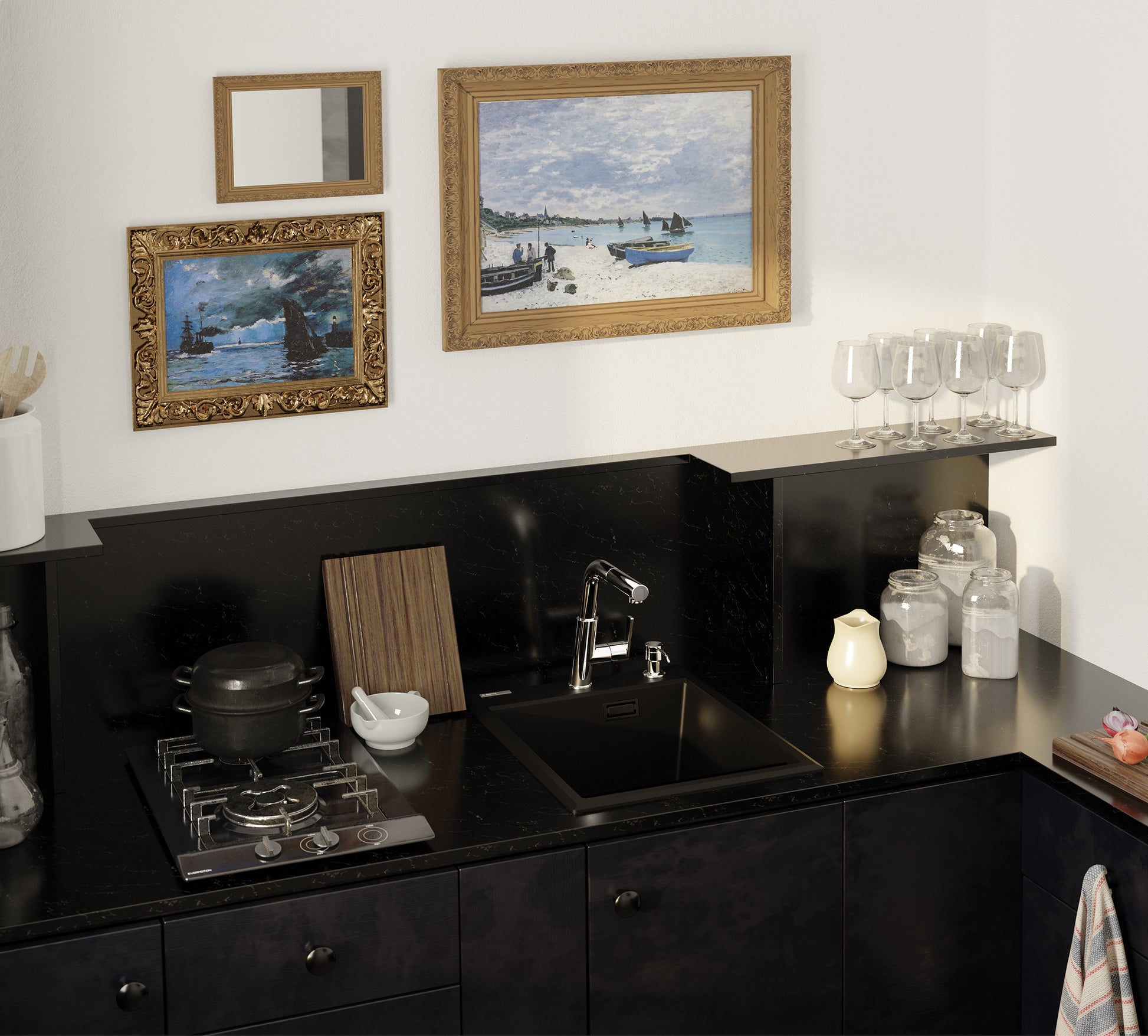 Kitchen tap, with pull-out spout