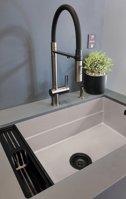 Magnetic granite sink, 1-bowl