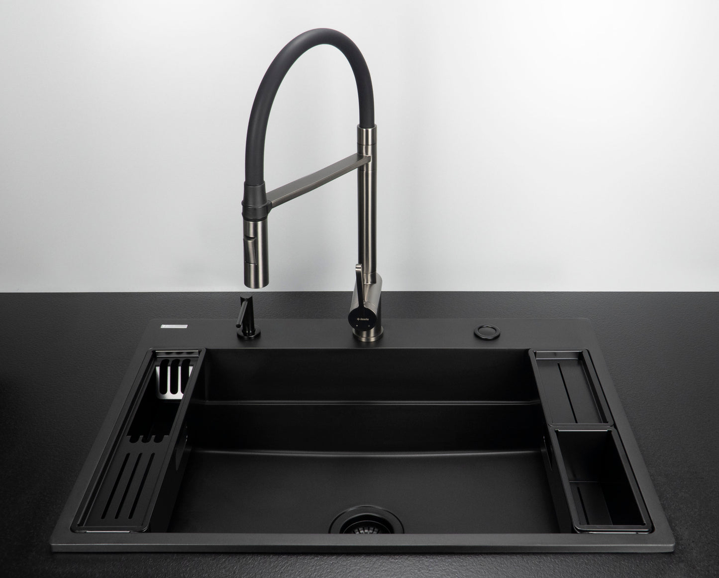 Magnetic granite sink, 1-bowl