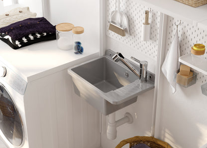 Utility sink, 1-bowl - wall-mounted