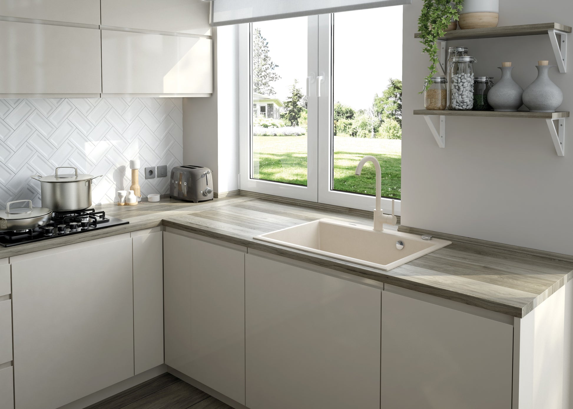 Granite sink, 1-bowl