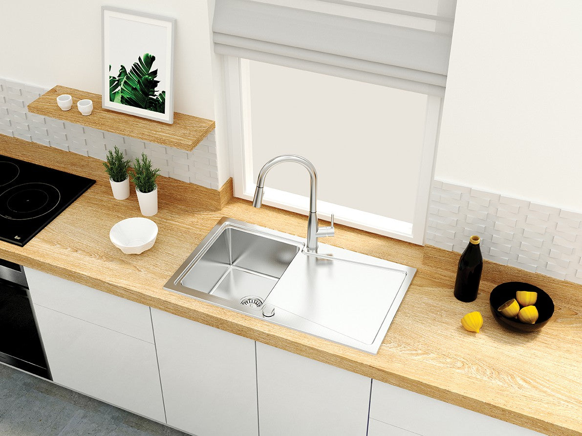 Kitchen tap, with pull-out spout - 2 stream types