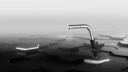 Kitchen tap, with pull-out spout