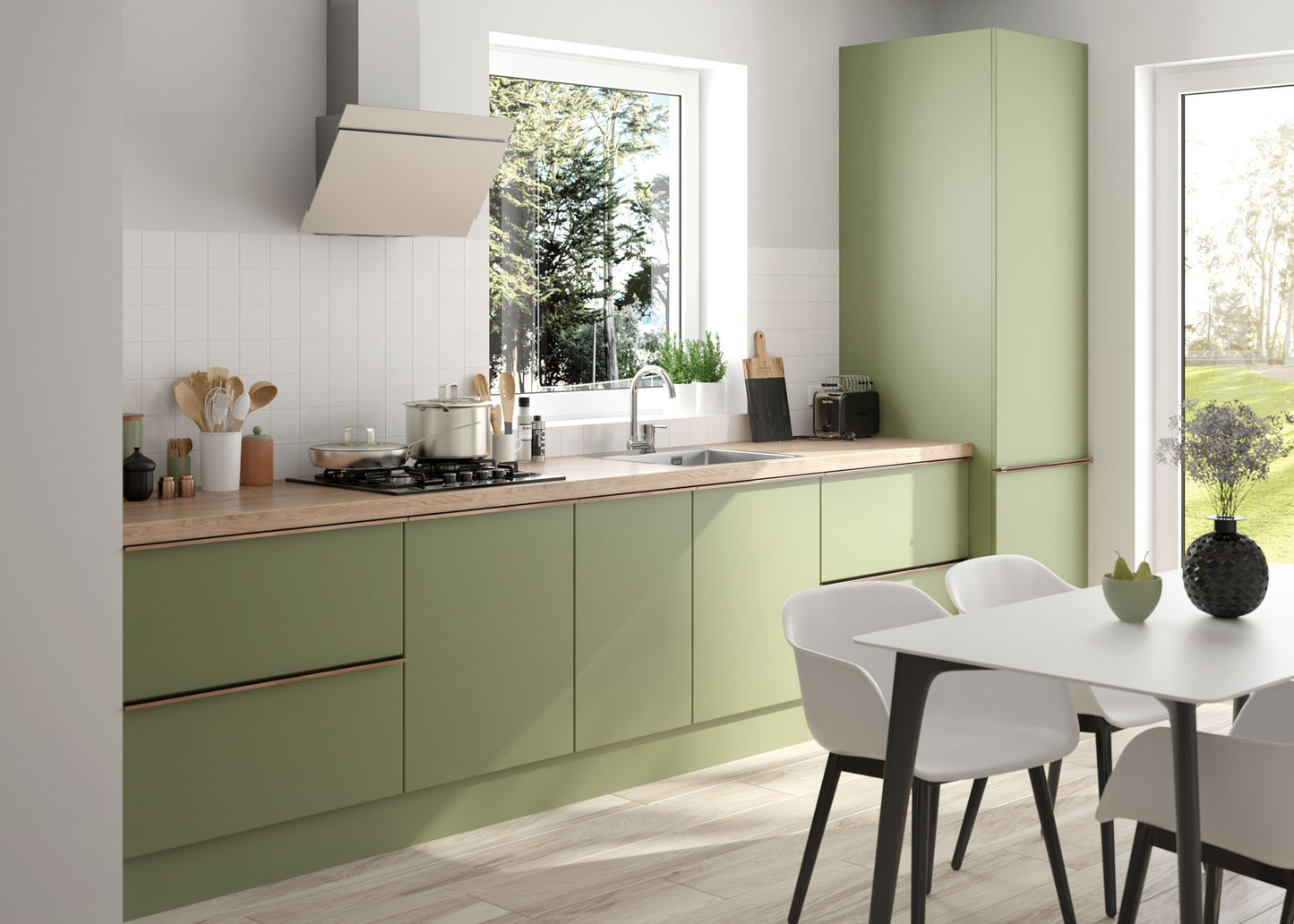 Kitchen tap, with foldable spout