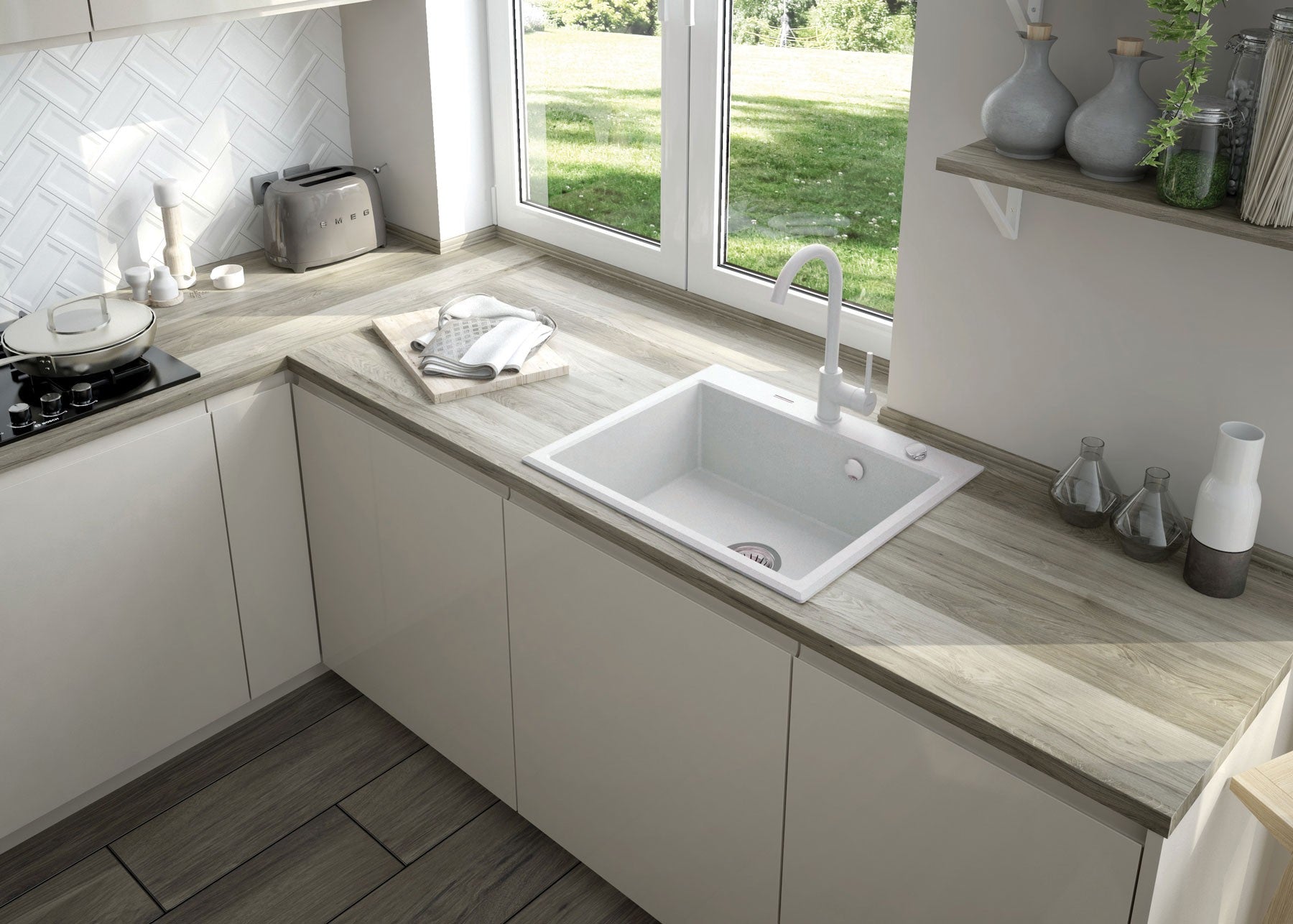 Granite sink, 1-bowl