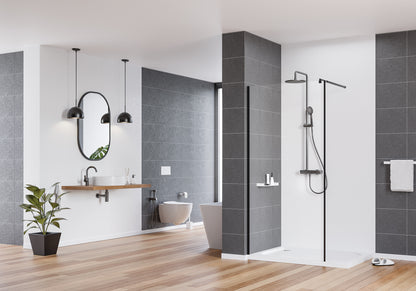 Shower wall / walk-in, Kerria Plus system, 80 cm