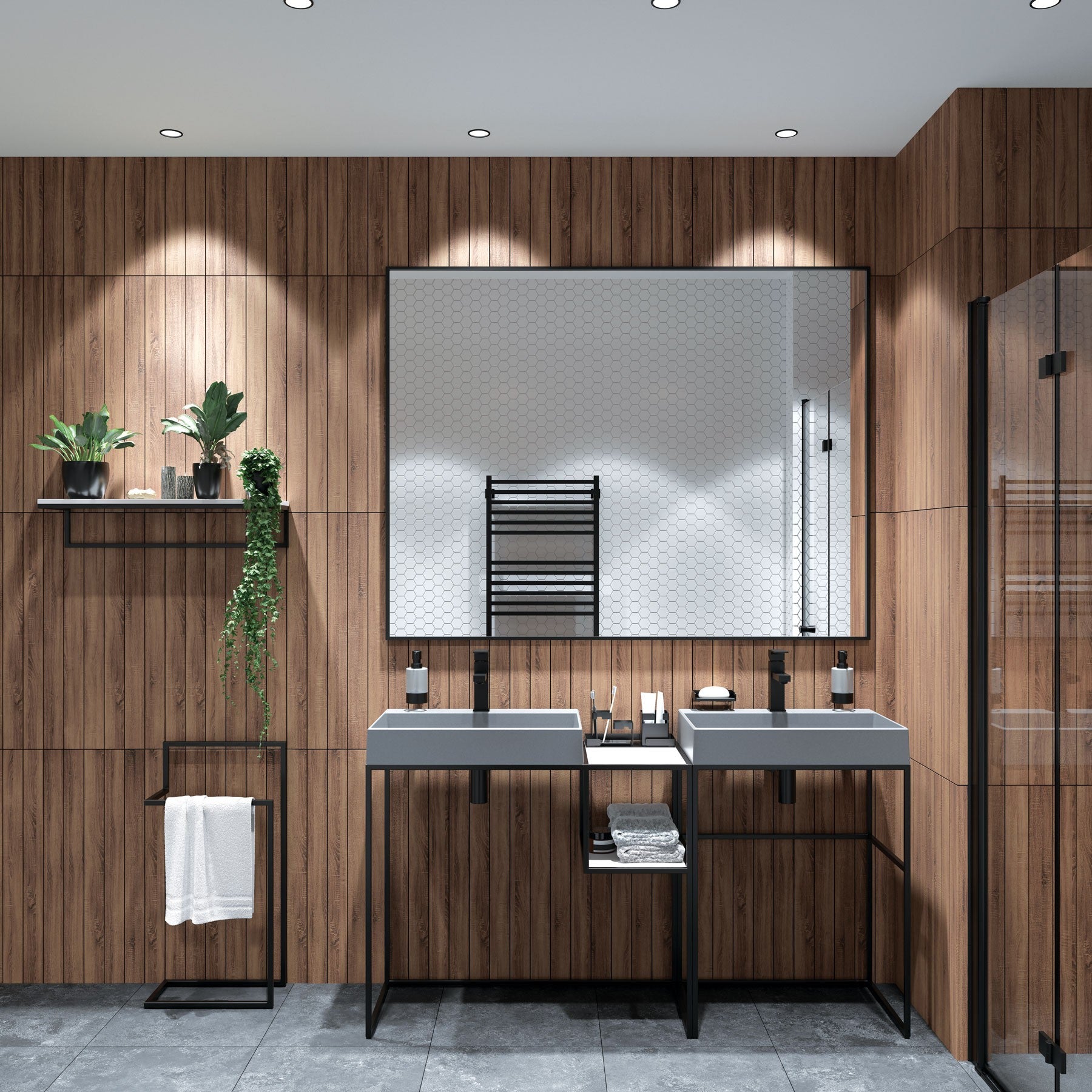 Shower doors, Kerria Plus system, 90 cm - foldable