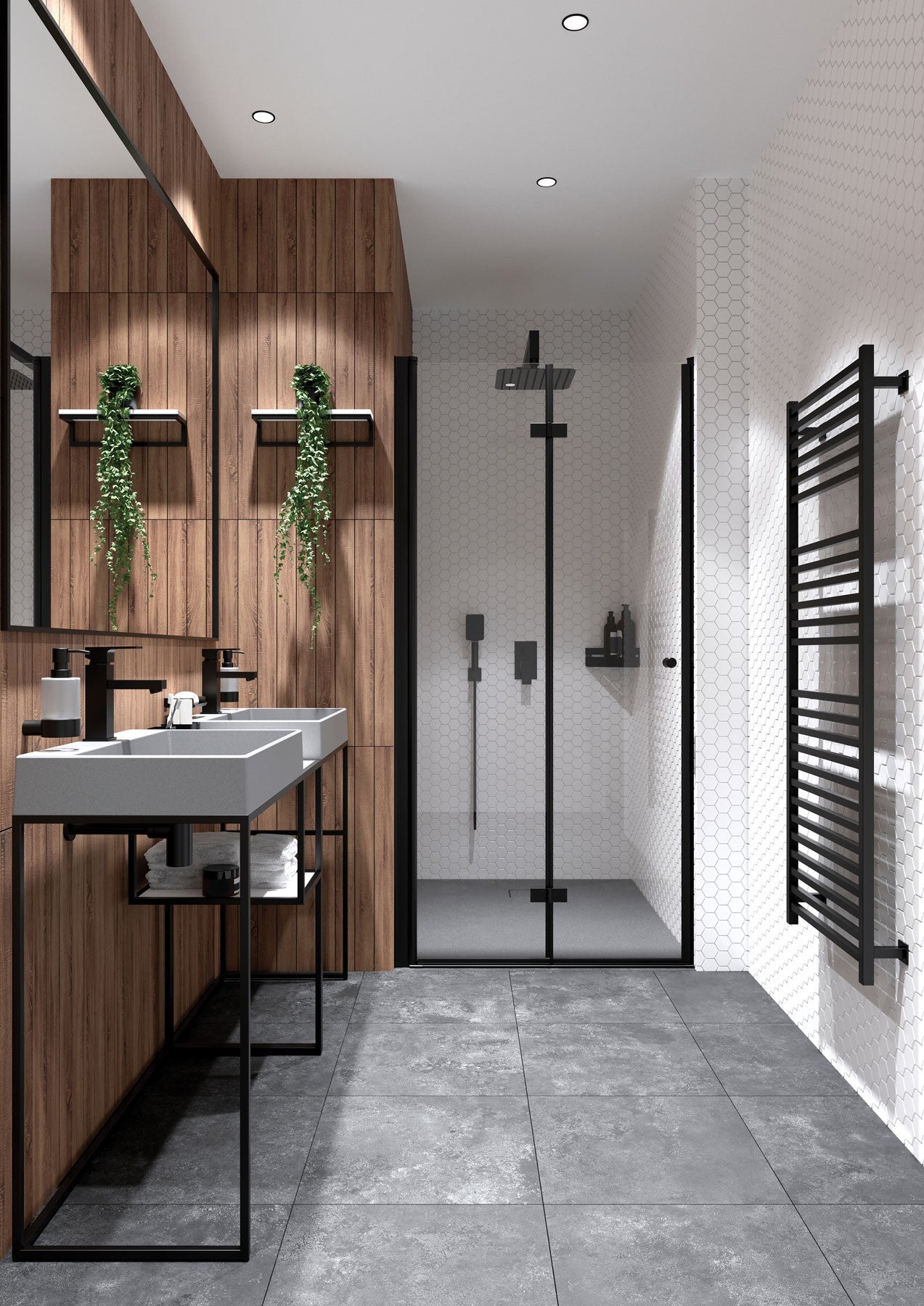 Shower doors, Kerria Plus system, 90 cm - foldable