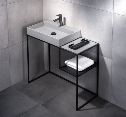 Stone shelf, for bathroom console or tower - modular system