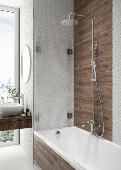 Shower column, with bathtub mixer