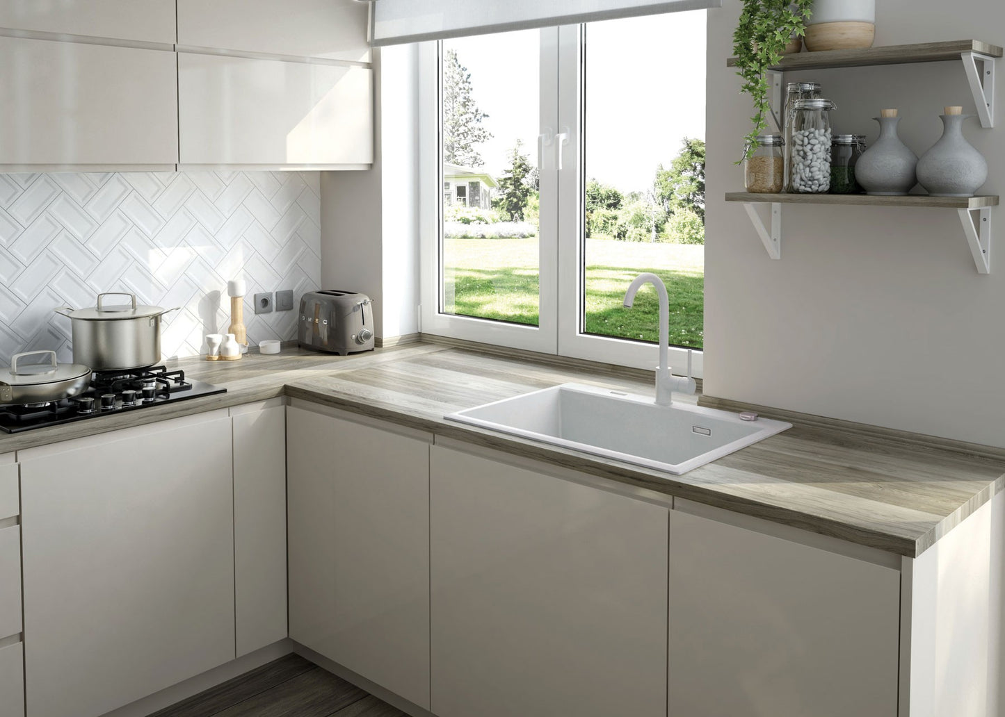 Granite sink, 1-bowl