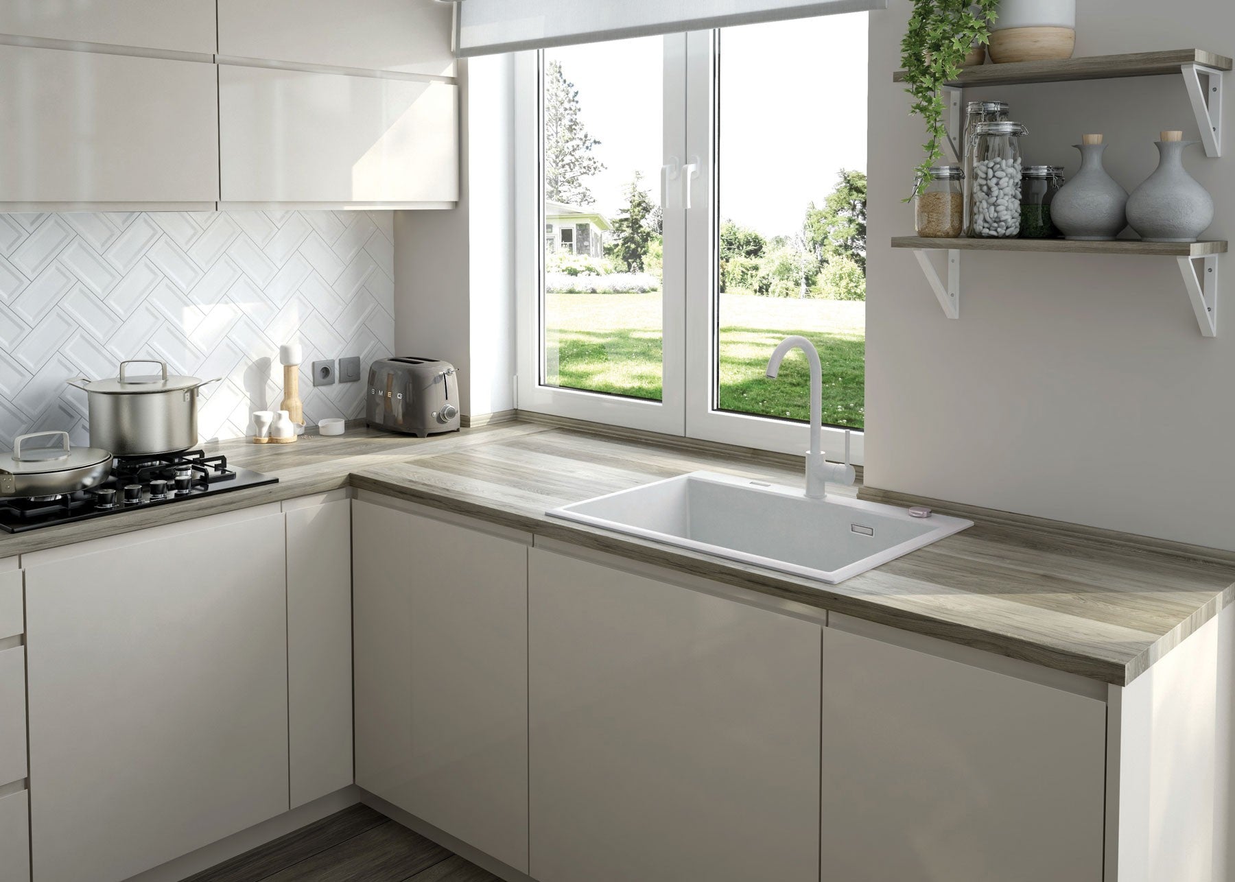 Granite sink, 1-bowl