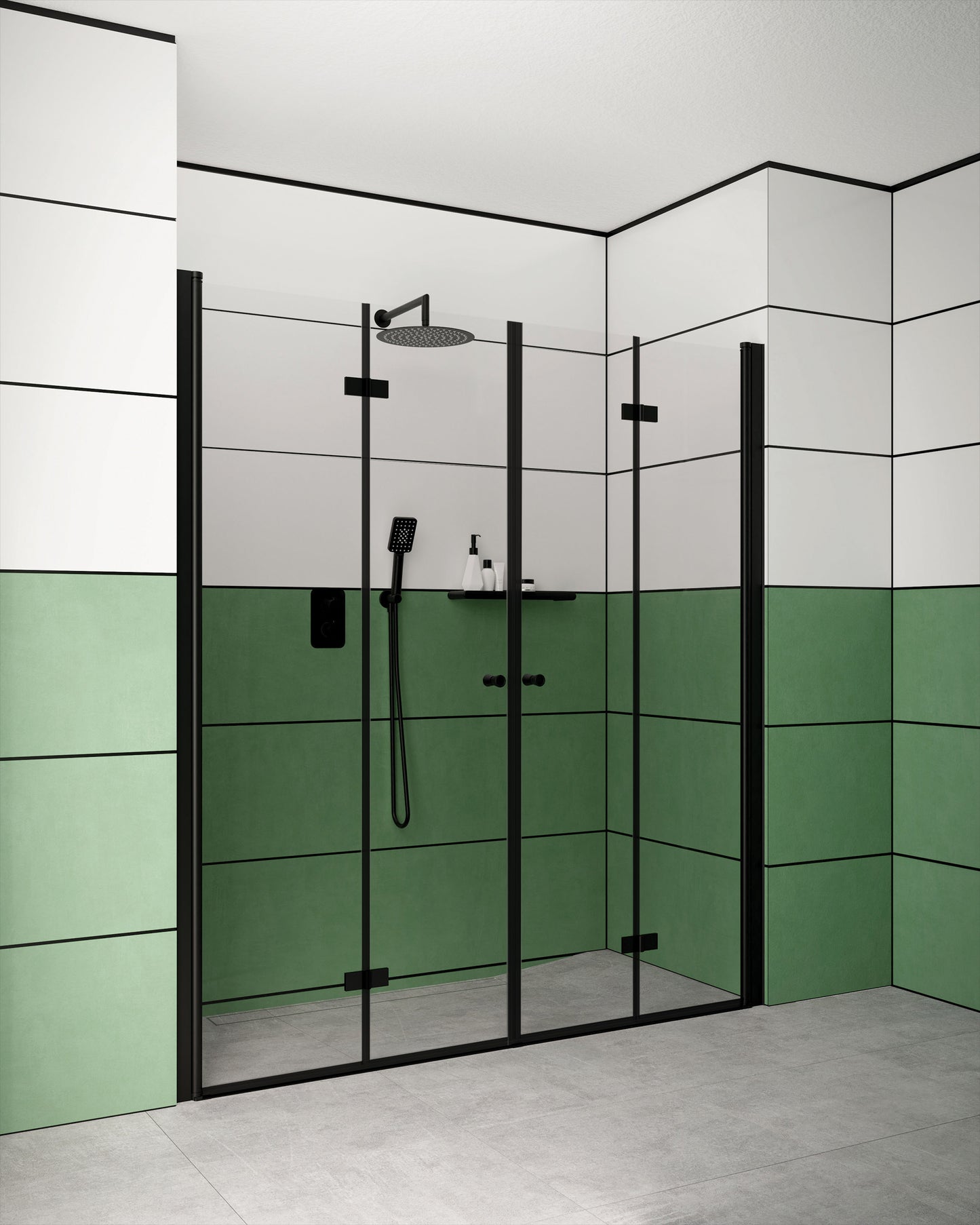 Shower doors, Kerria Plus system, 90 cm - foldable
