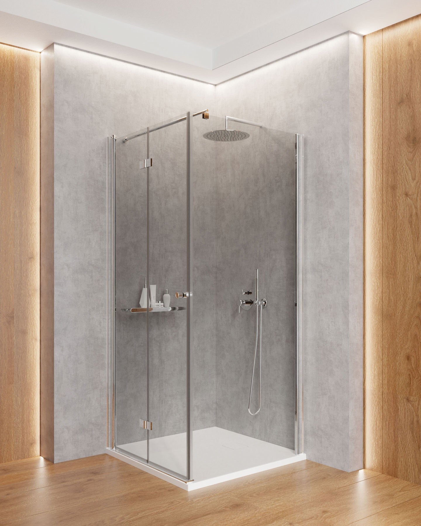 Shower doors, Kerria Plus system, 100 cm - foldable