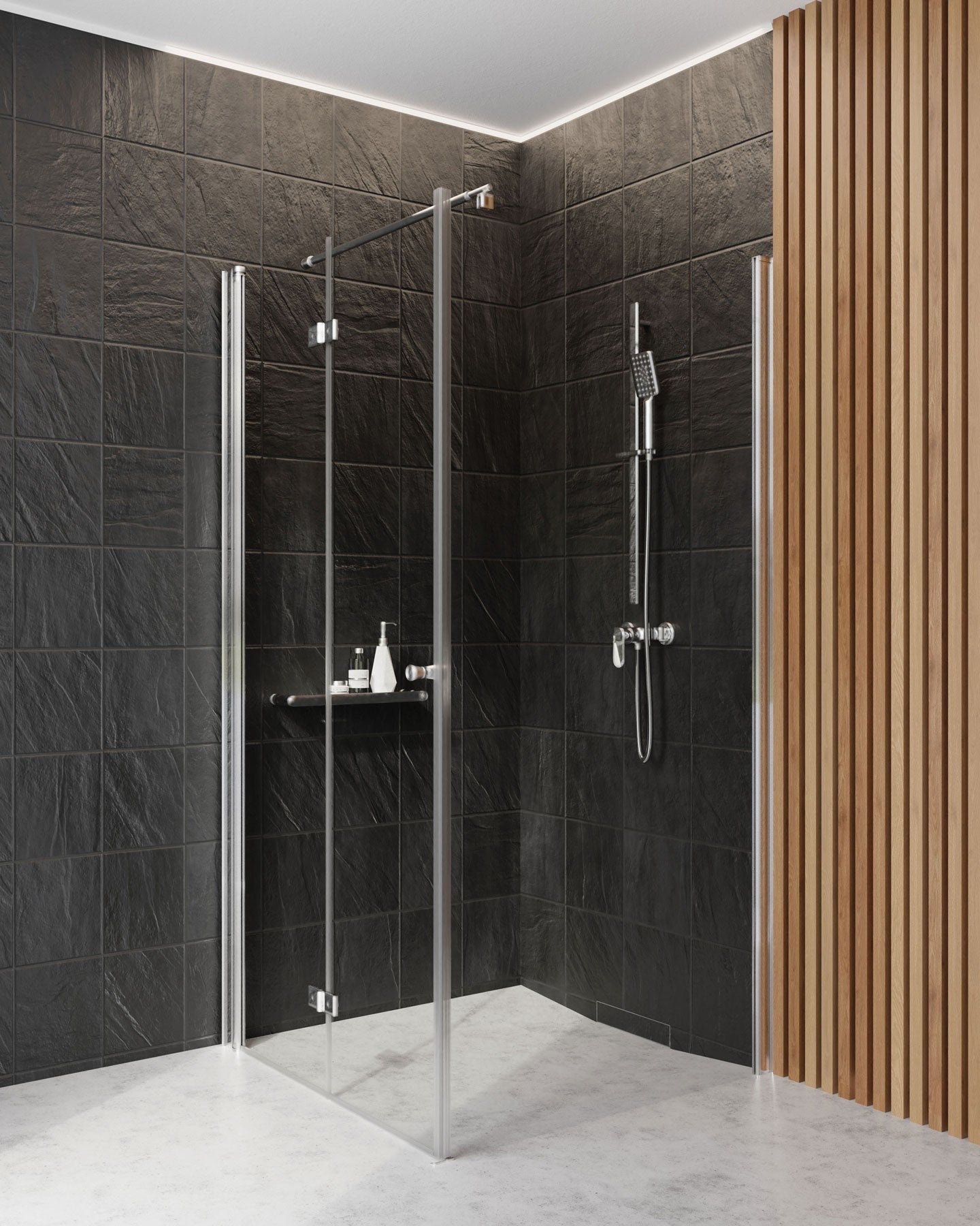 Shower doors, Kerria Plus system, 90 cm - foldable