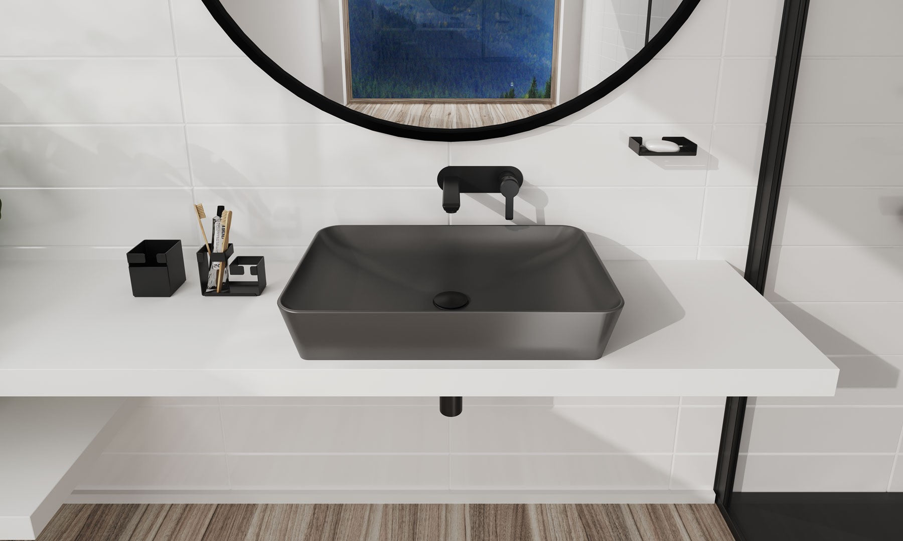 Soap dish, wall-mounted