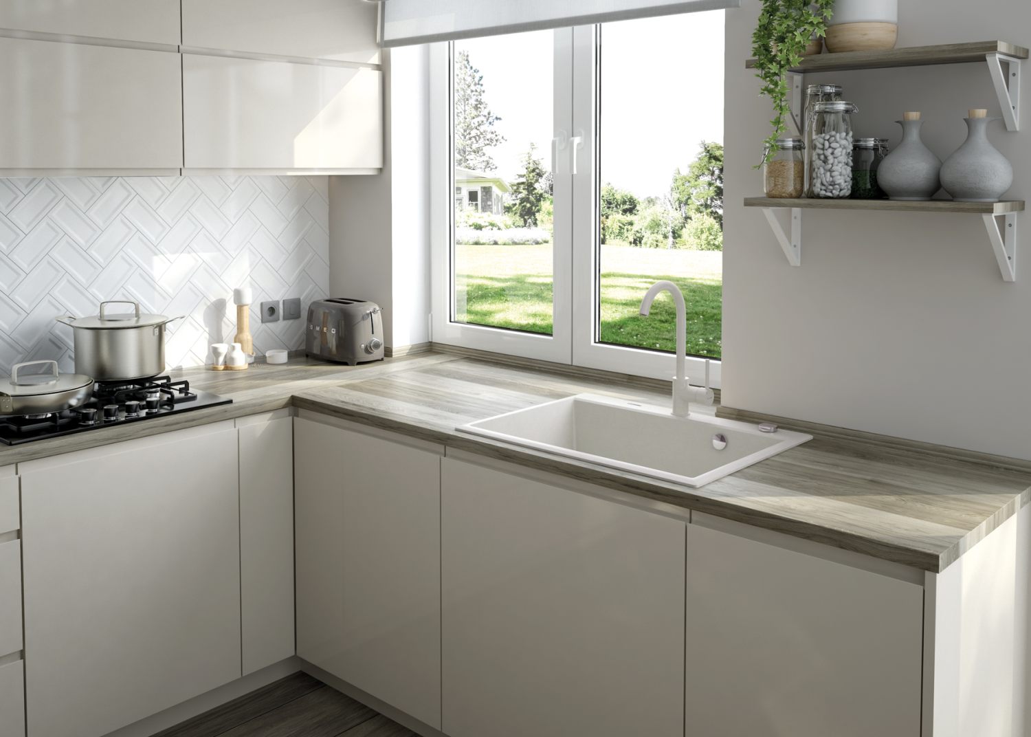 Granite sink, 1-bowl