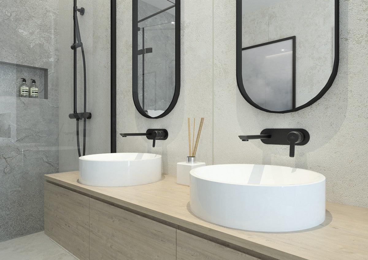 Shower column, with shower mixer