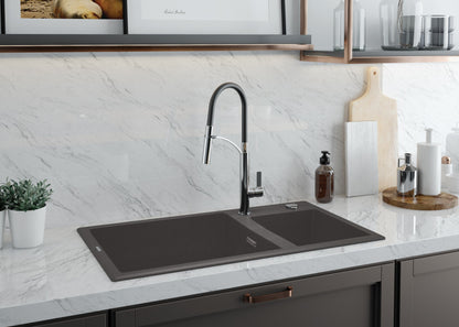 Granite sink, 2-bowl