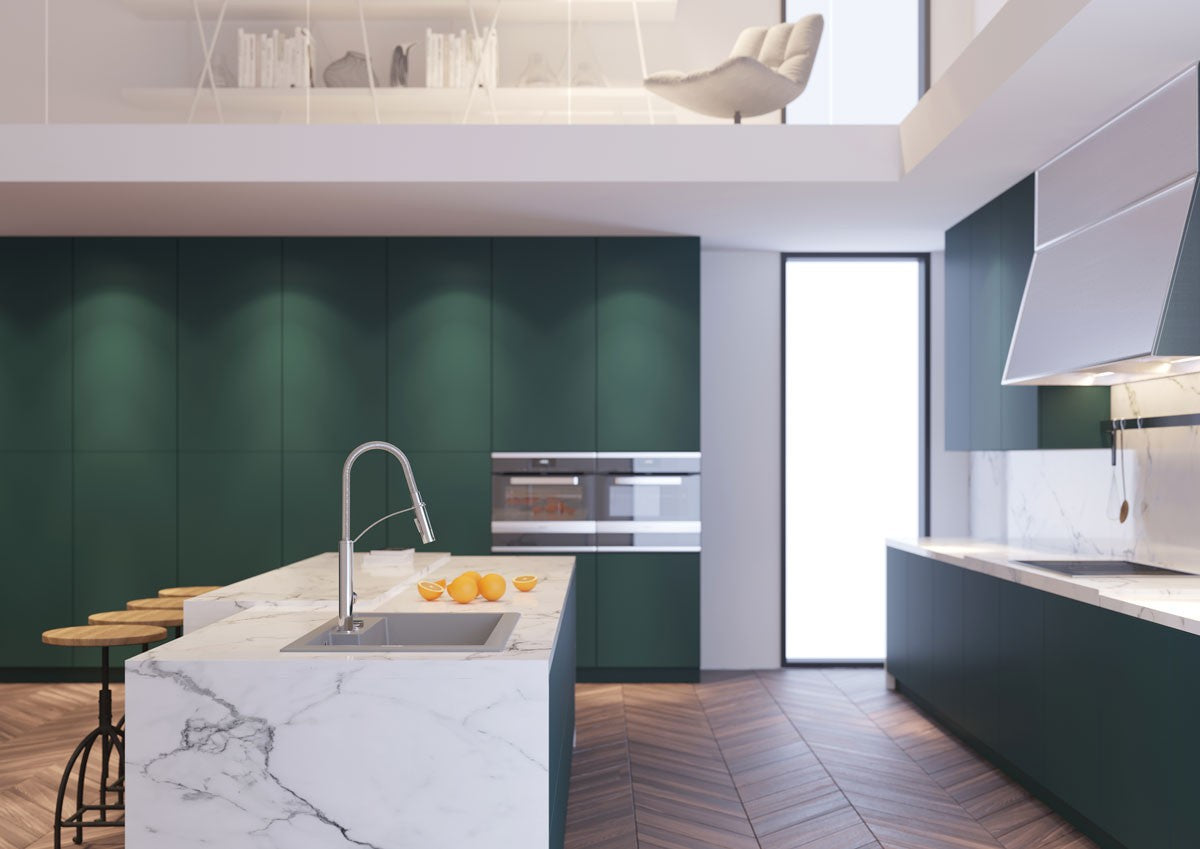 Kitchen tap, with elastic spout - 2 stream types