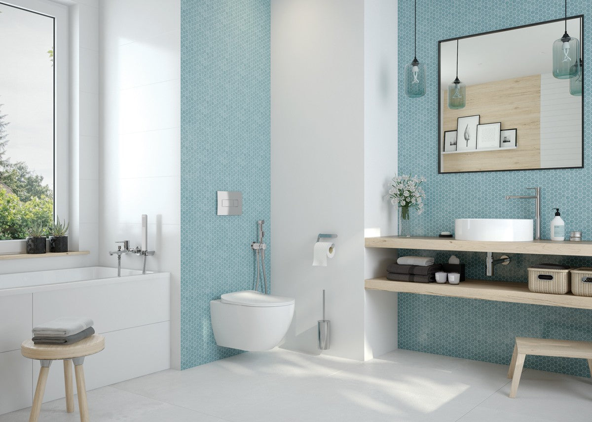 Toilet bowl, wall-mounted, rimless