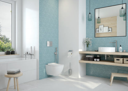 Toilet bowl, wall-mounted, rimless