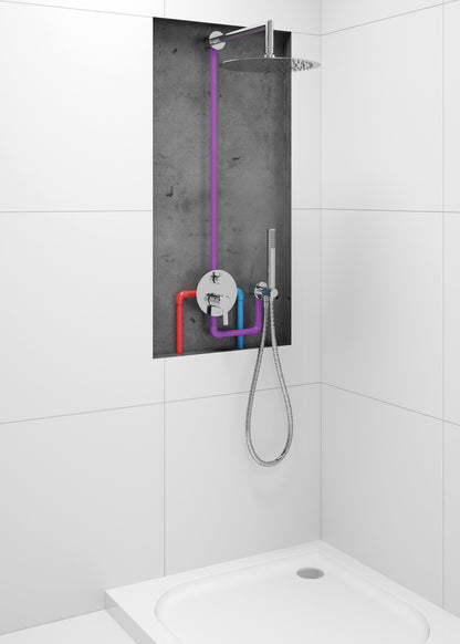 Concealed shower set