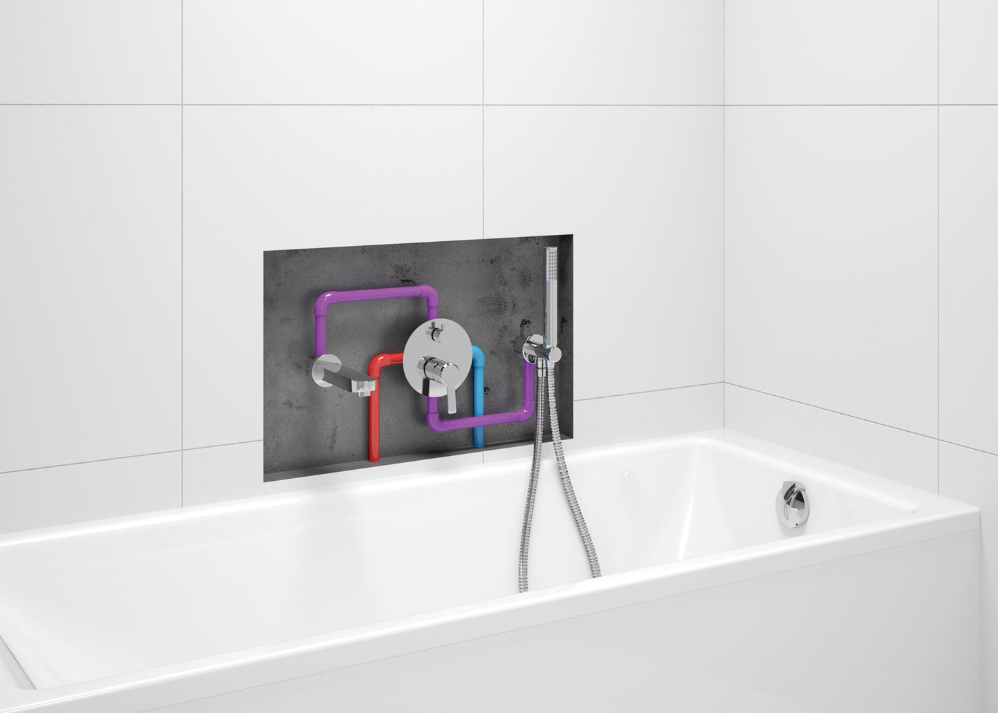 Shower hose, extensible - 150 cm