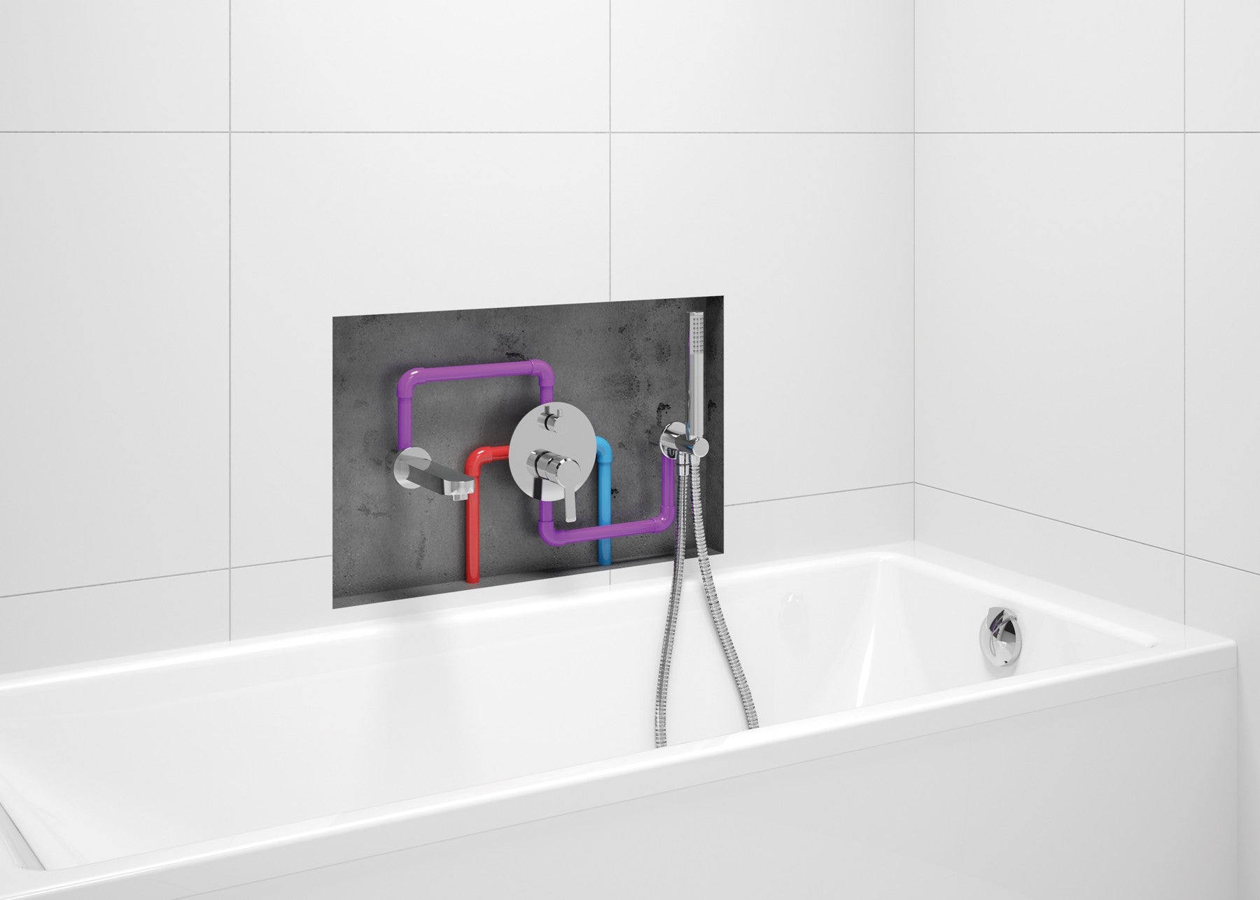 Shower hose, extensible - 150 cm