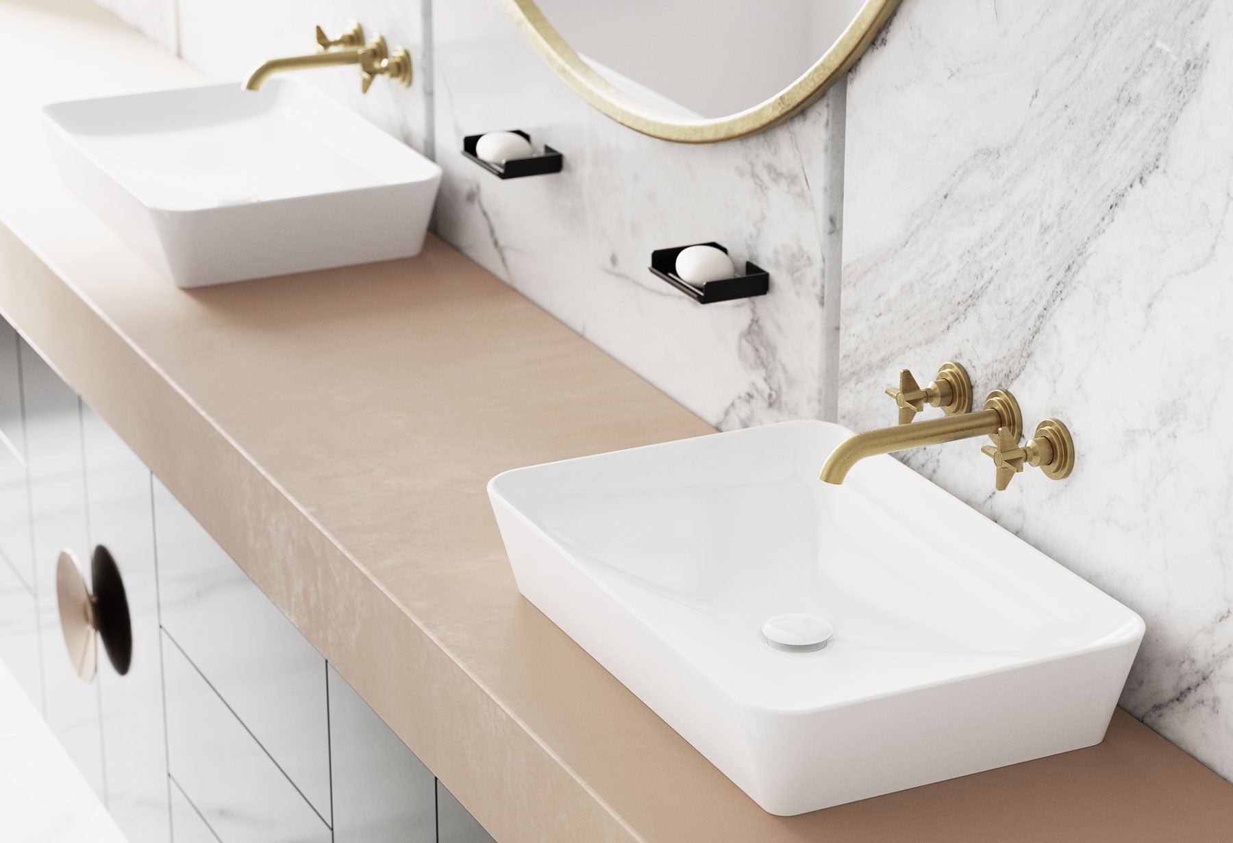 Washbasin tap, concealed