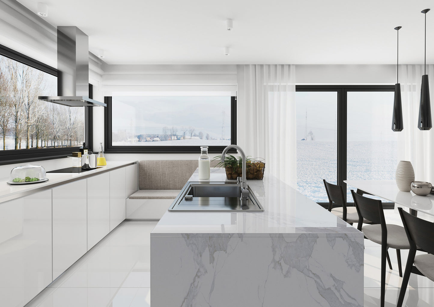 Kitchen tap, with water filter connection